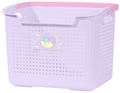 ตะกร้าใส่ของอเนกประสงค์ Little twin Stars 40 x 35.5 x 29 ซม. สีม่วง